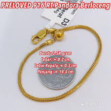 Gelang bangle pandora d5.5, emas 916, rm2456 siap pos ️ 🔥. Rantai Tangan Pandora Emas 916 Women S Fashion Jewellery On Carousell