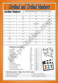 Maybe you would like to learn more about one of these? Cardinal And Ordinal Numbers Esl Worksheet By Msilia