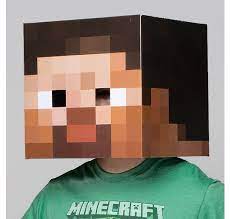 Minecraft download windows 10 free minecraft deneme sürümü indir minecraft kit digital gratuito decoracoes de festa minecraft mine craft party minecraft crafts. Minecraft Maske Steve Kopf Steve Minecraft Minecraft Kostum Creeper Minecraft