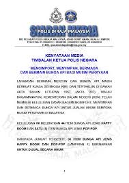 Contextual translation of bunga api into english. Polis Keluarkan Senarai Jenis Bunga Api Yang Dibenarkan Untuk Dijual Dan Main Ketika Hari Perayaan