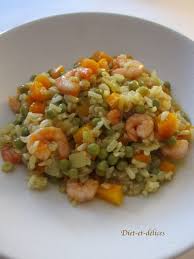 Riz Complet Aux Petits Legumes Crevettes Et Safran Recette A Base De Riz Recette Riz Recette A Base De Crevettes