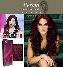 Berina Permanent Hair Dye Color Cream No A8 Burgundy Hair Color Dye Unisex Wine Hair Color Wine Hair Hair Color Cream