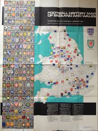 Map of english football clubs. Bartholemew S Maps The Itinerant Football Watcher