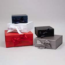 Matte Magnetic Lid Gift Boxes With Ribbon Closure Magnetic Gift Box Luxury Box Packaging Gifts