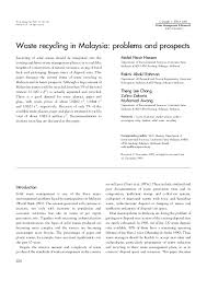 It is an abstract database covering 25 million abstracts from over 12,900 titles across 4,000 publishers, going back to 1966, with 5 years of reference back years. Pdf Waste Recycling In Malaysia Problems And Prospects Mohd Hassan Mohd Osman Academia Edu