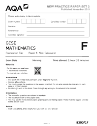 Fillable Online Gcse Mathematics 8300 New Practice Paper Set 2 Paper 1f Gcse Mathematics 8300 Fax Email Print Pdffiller