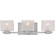 Bathroom light fixtures brushed nickel finish. Quoizel Mld8603bn Brushed Nickel Melody 3 Light 24 Wide Reversible Bathroom Vanity Light With Mottled Textured Glass Lightingdirect Com