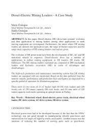(0312) 442 22 77(0312) 442 22 77. Pdf Diesel Electric Mining Loaders A Case Study