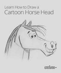 This is a simplified cartoon version of a horse or pony. 100 Tutorials To Teach You How To Draw Cartoon Horse Horse Cartoon Cartoon Drawings Of Animals