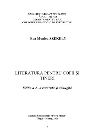 Prima zi de şcoală personaj. Literatura Pentru Copii AÃ¿i Tineri Universitatea Petru Maior