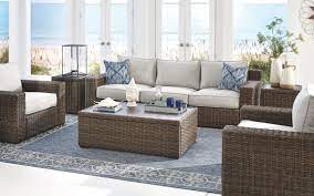 Alta Grande Sofa With Cushion Ashley Furniture Homestore Outdoor Rugs Patio Wicker Patio Set Outdoor Furniture
