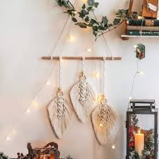 (you'll also receive weekly emails from me). Amazon Com Artifun Wall Hanging Feather Boho Chic Woven Leaf Tassels Decoration Cotton Ornaments Bohemian Apartment Decorations Living Room Bedroom Decor 3 Leaf Including Button Battery Battery Cr2032 240mah Home Kitchen