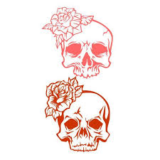 Skull With Rose Hat Cuttable Design Svg Png Dxf Eps Designs Cameo File Silhouette By Apexsvg On Etsy Https Monogram Stickers Skull Silhouette Skull Sticker