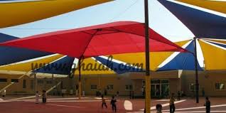 تركيب مظلات ملونة من غاية الأفكار جوال 0509913335 موقعنا الرسمي Www Ghaiah Com اعلان جده مكه ابها الشرقية الدمام خميس ا Patio Shade Sail Outdoor Decor