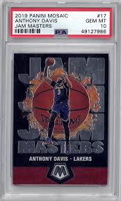Anthony Davis 2019-20 Panini Mosaic Jam Masters Card #17- PSA Graded 10 Gem  Mint