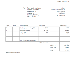 The province has endured the longest lockdowns in the country. Antler Sends Doug Ford An Invoice For Wasted Beer