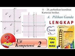 Nantinya peserta asesmen nasional akan diikuti oleh peserta didik yang berada pada kelas 5 sd, kelas 8 smp dan kelas 11 sma/smk. Uji Kompetensi 2 No 1 Sampai 20 Kelas 8 Smp Mts Koordinat Kartesius Bse Mtk Halaman 66 Pilihan Ganda Youtube