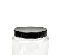 PET plastic jar Creme 370 ml 13 oz with Plastic screw cap black 70/400 with EPE liner