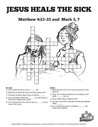 Jesus Heals The Sick Sunday School Crossword Puzzles These Jesus Heals The Sick Sunday School Cross Sunday School Crossword Bible Lessons For Kids Jesus Heals