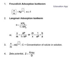 Surface Chemistry Chemistry Chemical Kinetics Formula