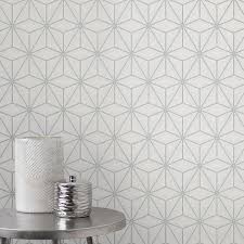 Black And White Geometric Wallpaper Uk Uk Pulse Star Geometric Silver Wallpaper Dunelm Silver Wallpaper Geometric Wallpaper Texture Geometric Wallpaper