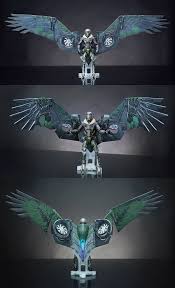Homecoming promotional art has swung online, giving us new looks at spidey in a variety of different poses, as well as a cool new glimpse of the villainous vulture. The Vulture Flying Wing Suit From The Movie Spider Man Homecoming Vulture Marvel Marvel Art Robot Concept Art