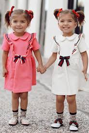 Pink Cotton Web Bow Dress Taytum And Oakley Celebrity Kids Fashion Celebrity Baby Fashion