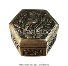 Maybe you would like to learn more about one of these? Antique Metal Box Antique Silver Metal Hexagonal Box With Floral And Bird Design Isolated On White Canstock