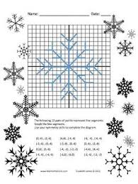 Super Fun Snowflake Graph And Symmetry Activity Freebie Symmetry Activities Holiday Math Christmas Math