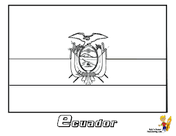 The flags of colombia, venezuela and ecuador all three have the same colors arranged in the same order. Ecuador Flag Coloring Page Coloring Home