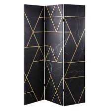 Kamerscherm Met Zwart En Goudkleurig Marmereffect Maisons Du Monde Marmor Gold Raumteiler