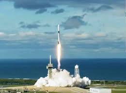 A falcon 9 rocket's lifts off from pad 40 at cape canaveral space force station at 3:13:29 a.m. Spacex Launches Qatar S Es Hail 2 Satellite Then Lands Falcon 9 Booster Geekwire