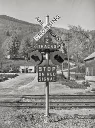Black And White Rail Road Sign Modern Signal 1939 Railroad Pictures Railroad Photography Model Trains