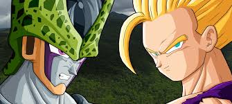 Then goku gives up, and tells cell he will be fighting a fighter stronger then he is. Green White And Yellow Abstract Painting Dragon Ball Z Anime Cell Character Son Gohan Hd Wallpaper Wallpaper Flare