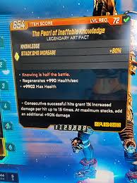 The Pearl Of Ineffable Knowledge • Bl3 – Legendary Artifact | Lootlemon