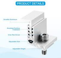 Unique Bargains 10pcs Solar Panel End Clamp Aluminum Z ...