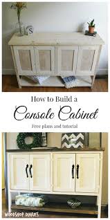 Diy Console Cabinet With Open Shelf Diy Furniture Redo Diy Dining Room Diy Furniture Projects