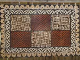 Tapa Cloth Fijian Masi Checks Lace Design Sydney Bridge Border Island Art Lace Design Barkcloth
