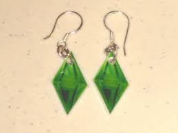 Sims Plumbob Diamond Thing Earrings Keychain Necklace Charm Stickers Tattoos Embroidered Patch Magnets In 2021 Quirky Earrings Fun Earrings Funky Earrings