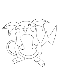 34 pokemon raichu coloring pages for printing and coloring. Raichu Coloring Page 1001coloring Com