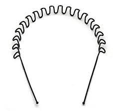 Easelife Unisex Spring Zigzag Wave Metal Hair Hoop Black Hair Band Pack Of 2 Fashion Clothing Shoes Accessories Wo Black Hair Band Metallic Hair Hair Band
