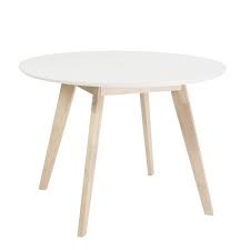 Montana 42 Round Dining Table White Nat By Euro Style White Dining Table Modern Dining Table Round Dining Table