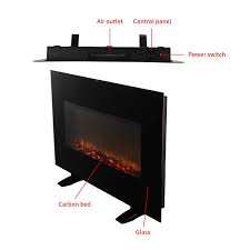 Flat wall fireplaces, often referred to as slimline fireplaces, are available in both traditional and modern styles, with a varied choice of materials, including marble mantels and wooden surrounds, with cast iron fireplace inserts and fascias to perfectly complement the quality electric fires. Amazon Com Koolwoom Electrical Fireplace Stove With Heater 38 X3 7 X22 4 Wall Mo Portable Electric Fireplace Stove Fireplace Wall Mount Electric Fireplace