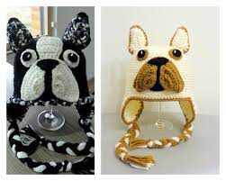 French Bulldog Crochet Hats Haken Bulldog Mutsen
