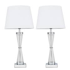 The lamps have an aluminium metal round base with white insert disc, aluminium centre post with teak wooden ball rising to a white bayonet electrical fitting. Fairmont Park Forslund 52cm Table Lamp Set Reviews Wayfair Co Uk