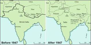 I Added A Map Of India Before 1947 And After 1948 To Show The Difference In The Country Before And After The Partition Made In India Map Map India And Pakistan