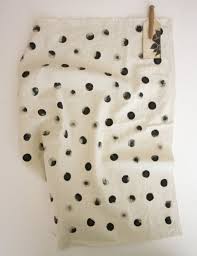Black And White Polka Dot Hand Towels Polka Dot Kitchen Towel Hand Printed Tea Stained Tea Towel Arrow Dish Towel Modern Dish Towel In 2020 Dish Towels Black And White Decor Kitchen Towels