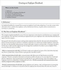 13 Employee Handbook Templates Word Excel Pdf Templates Employee Handbook Template Employee Handbook Employee Training