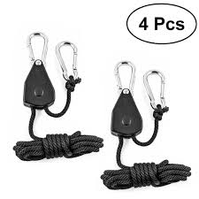 4pcs 1 8 Inch Heavy Duty Adjustable Grow Light Ratchet Rope Hanger Yoyo For Grow Light Fixtures Gardening Walmart Com Walmart Com