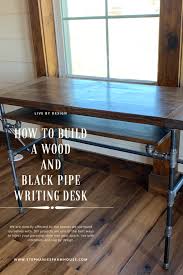 Maybe you would like to learn more about one of these? Diy Wood And Black Pipe Desk Stephanie S Farmhouse